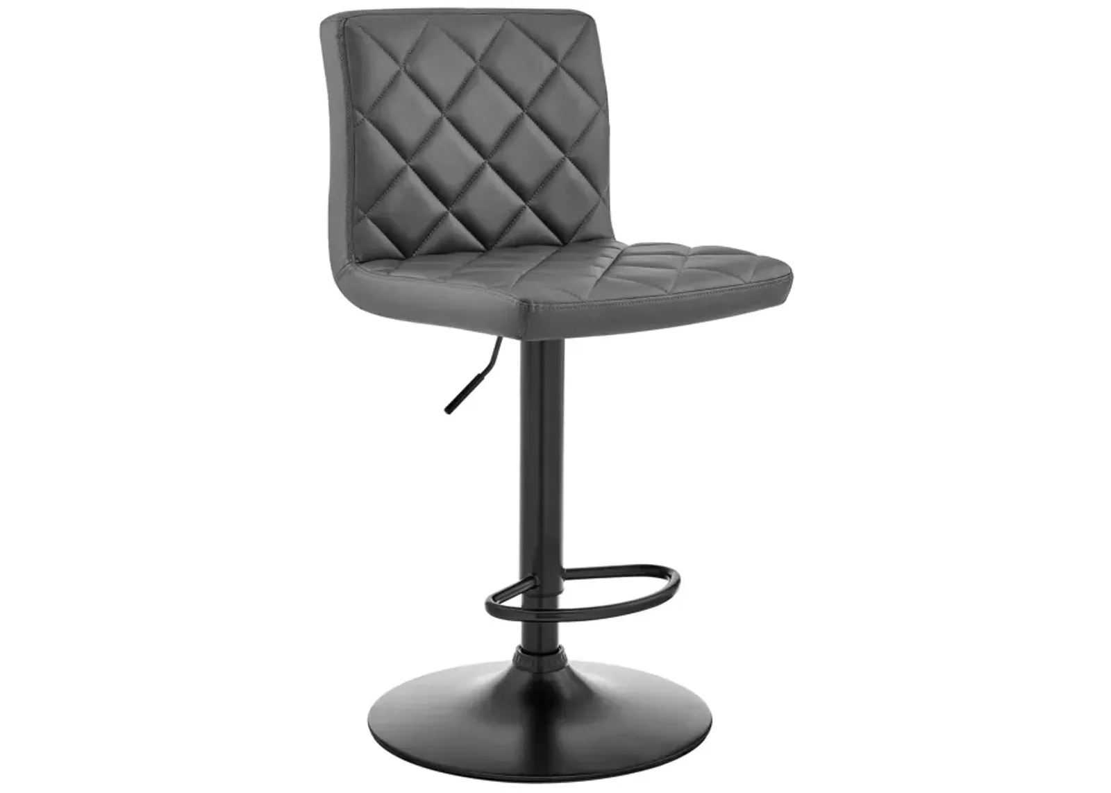 46" Swivel Low Back Adjustable Height Bar Chair - Gray / Black