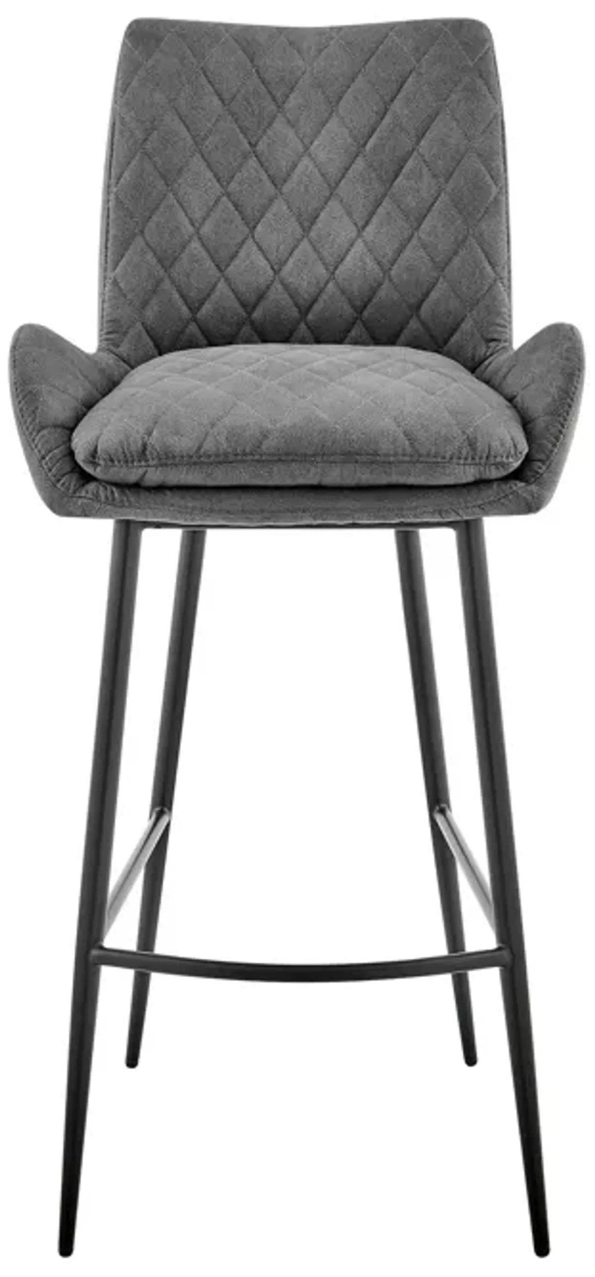 43" Iron Bar Height Bar Chair - Charcoal / Black