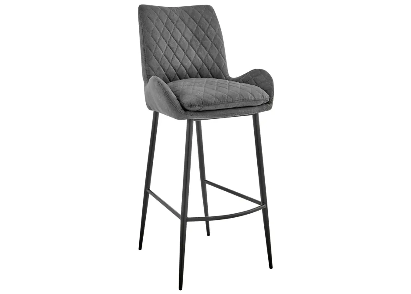 43" Iron Bar Height Bar Chair - Charcoal / Black