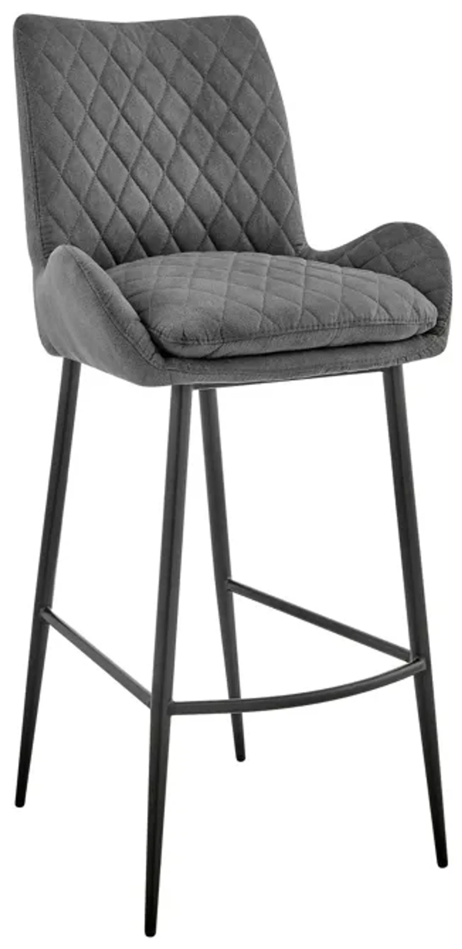 43" Iron Bar Height Bar Chair - Charcoal / Black