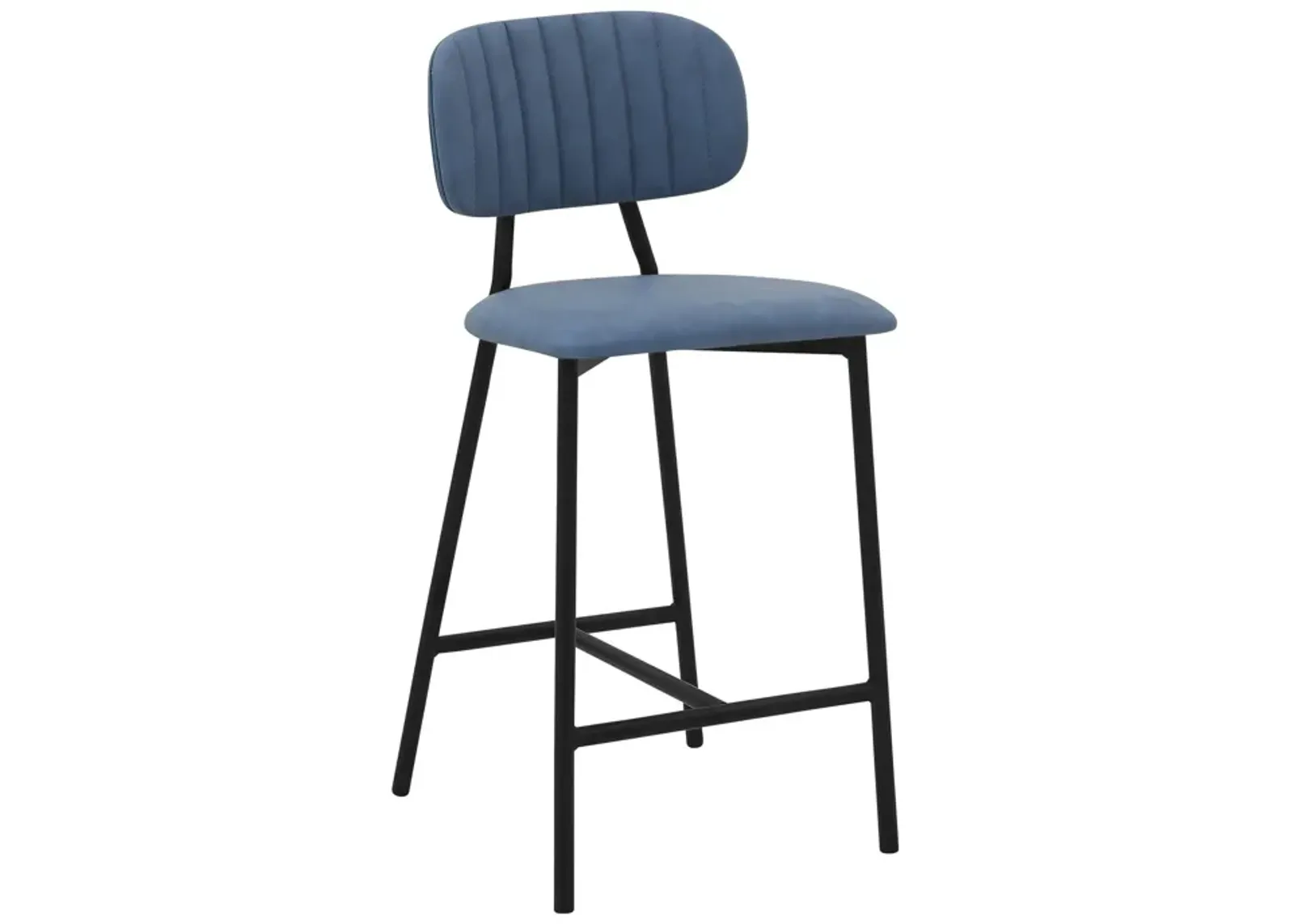 Low Back Counter Height Bar Chair - Light Blue / Black