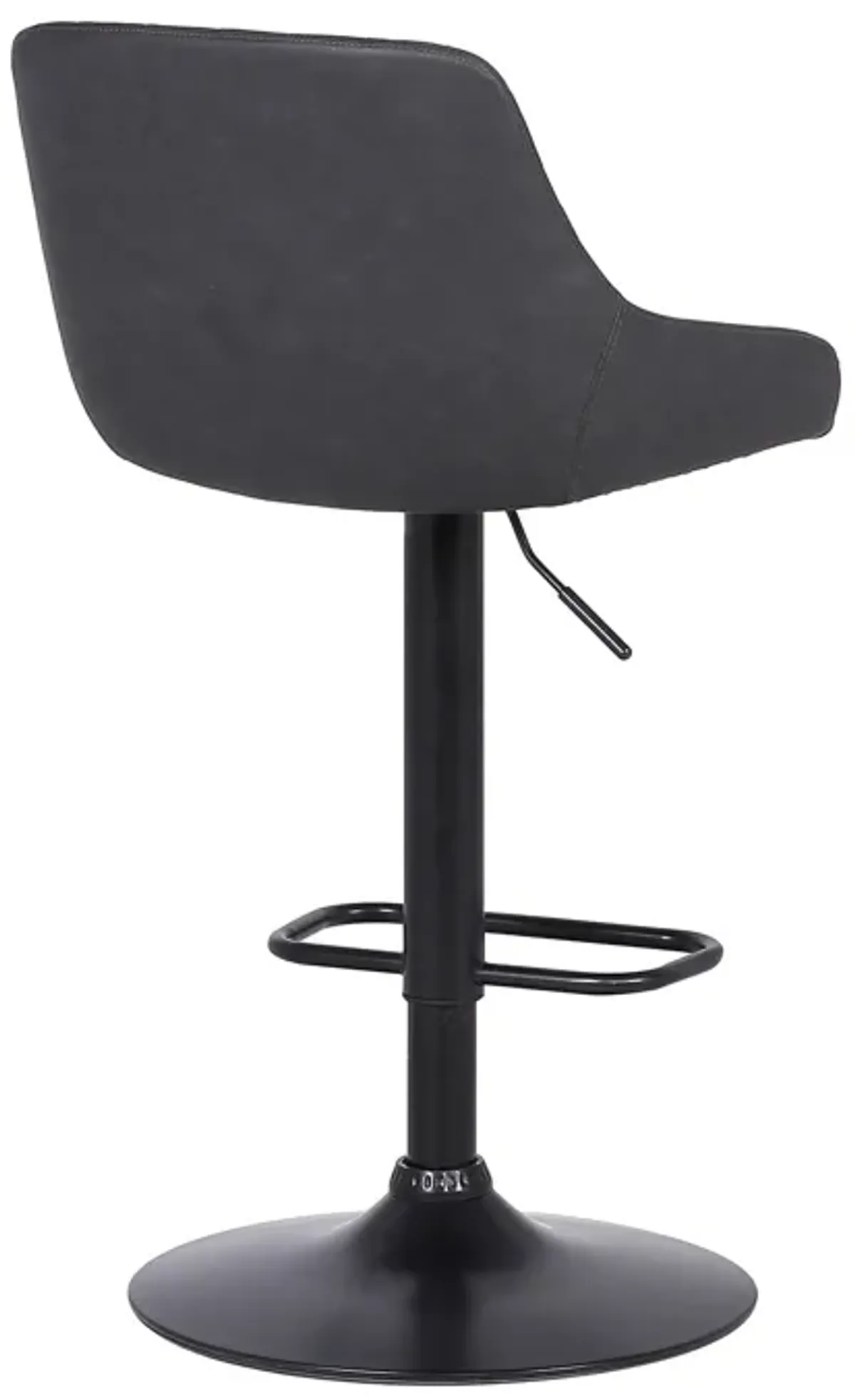 43.5" Swivel Low Back Adjustable Height Bar Chair - Gray / Black