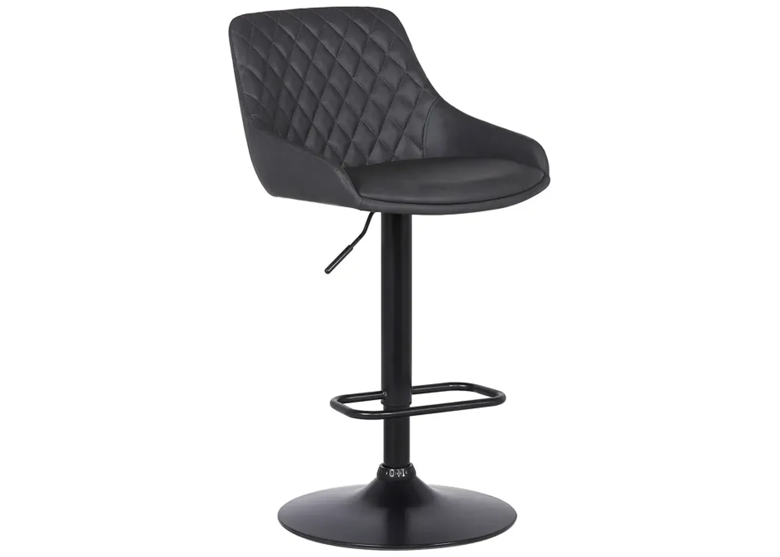 43.5" Swivel Low Back Adjustable Height Bar Chair - Gray / Black