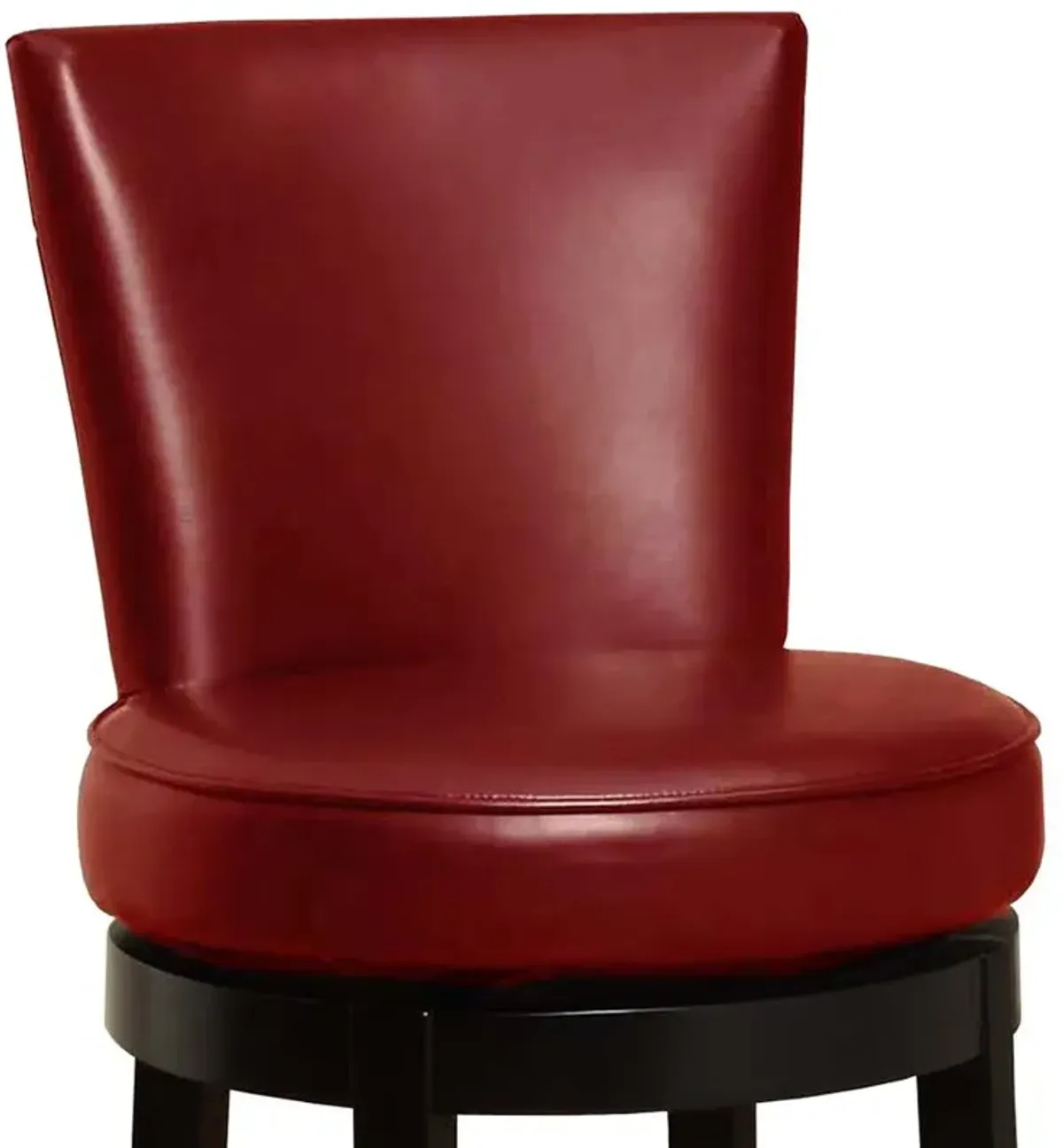 Solid Wood Swivel Bar Height Bar Chair - Red / Black