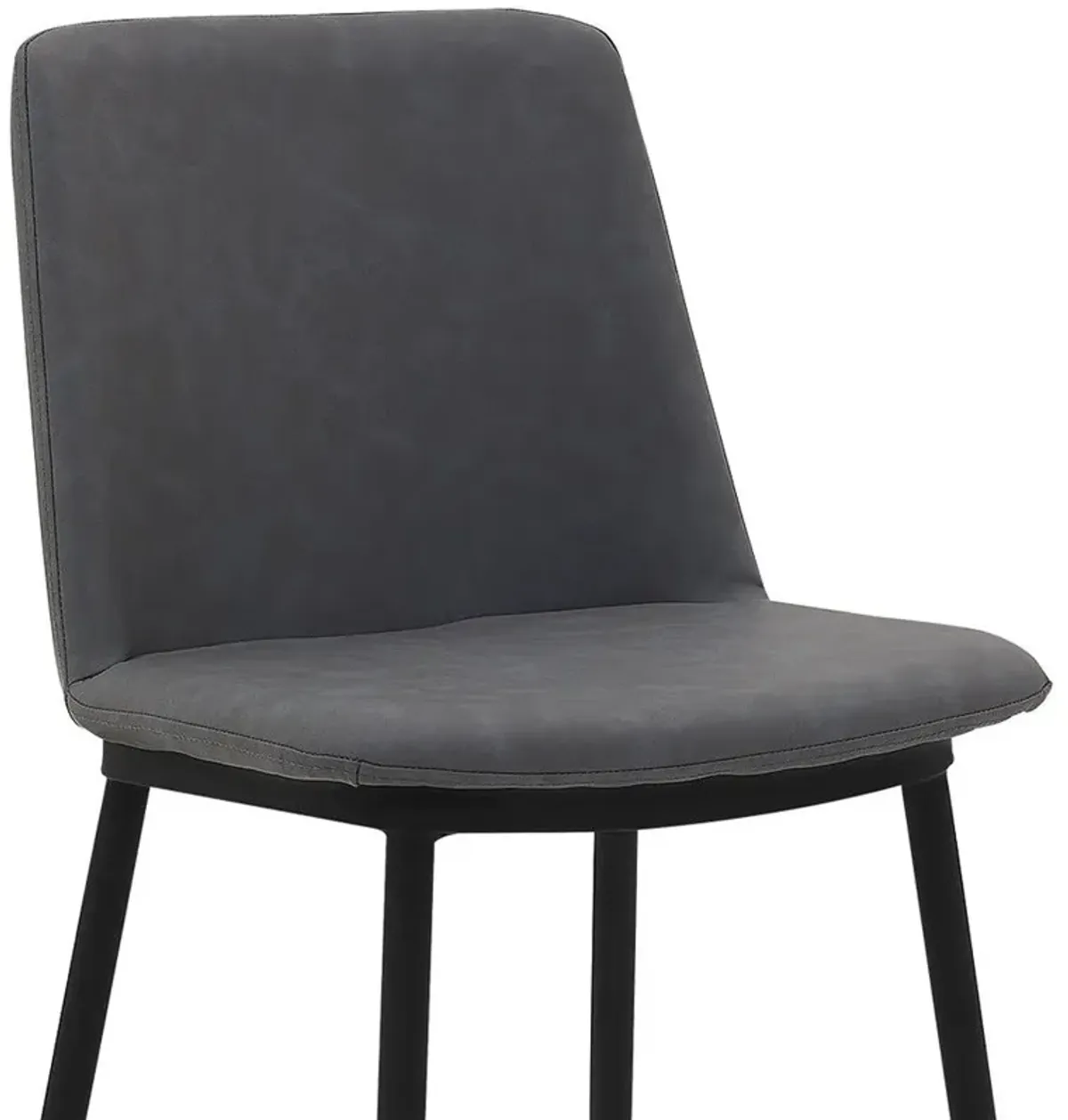 Faux Leather Counter Height Bar Chair - Gray