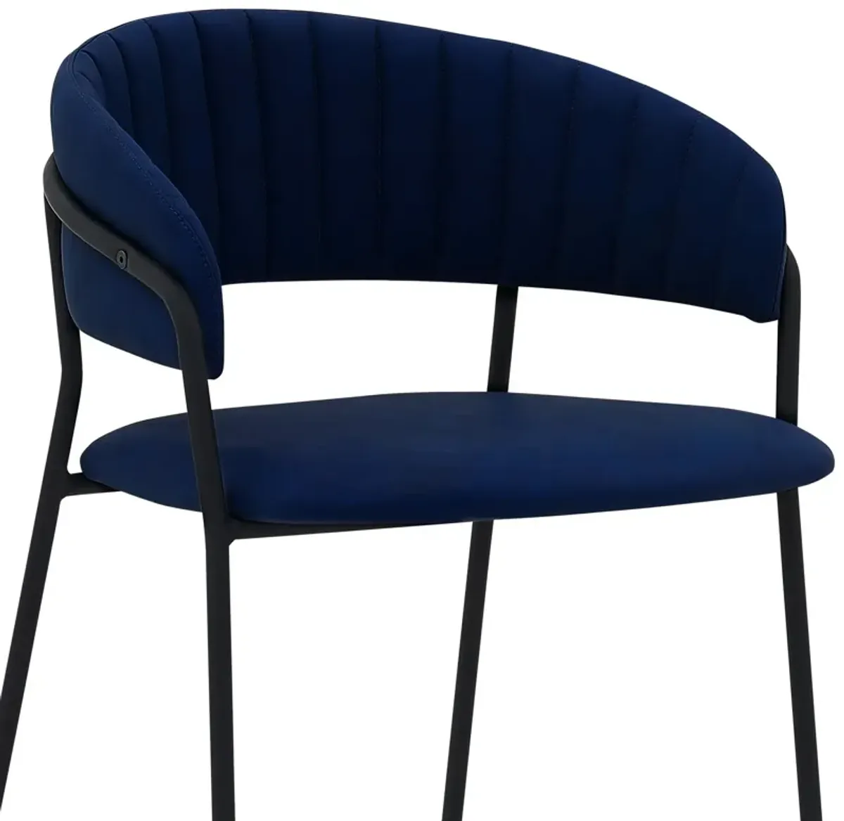 Low Back Counter Height Bar Chair - Blue / Black