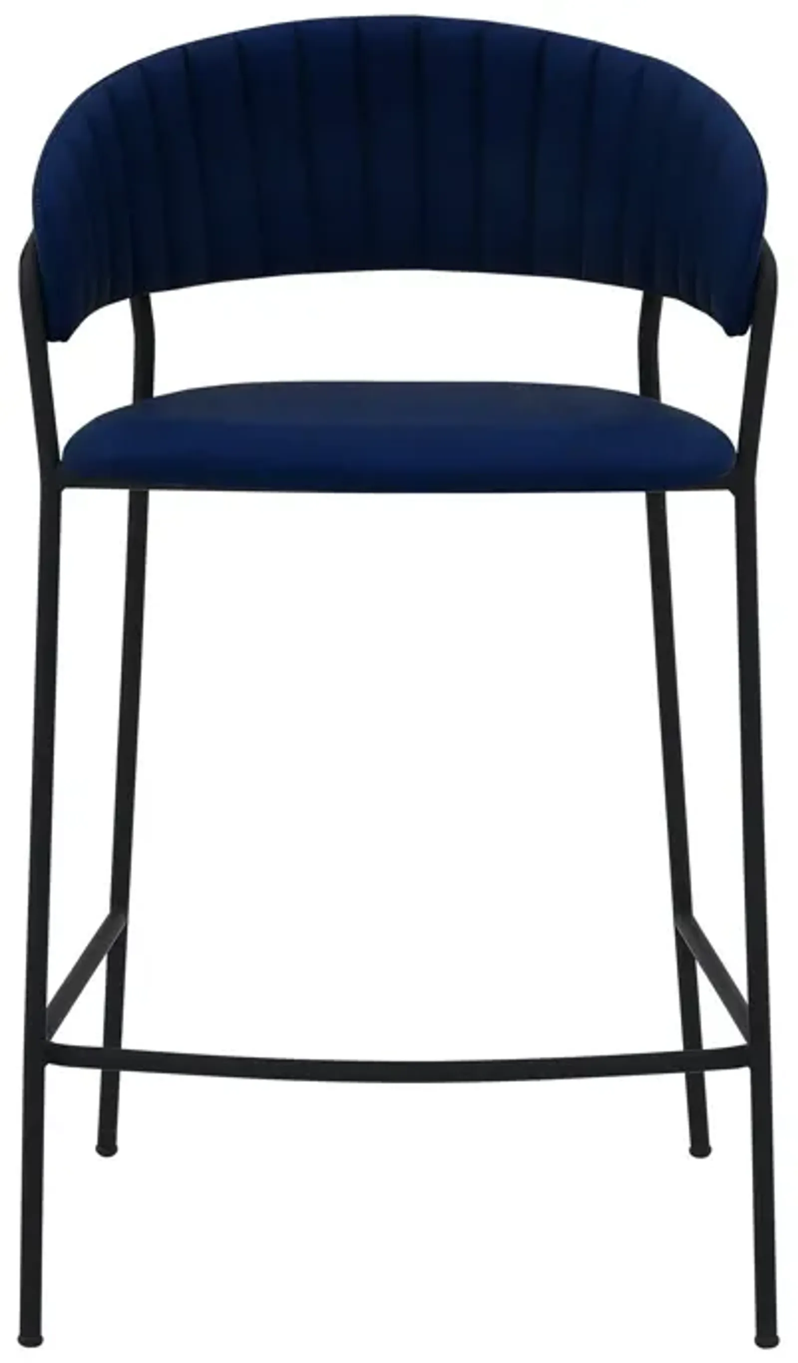 Low Back Counter Height Bar Chair - Blue / Black