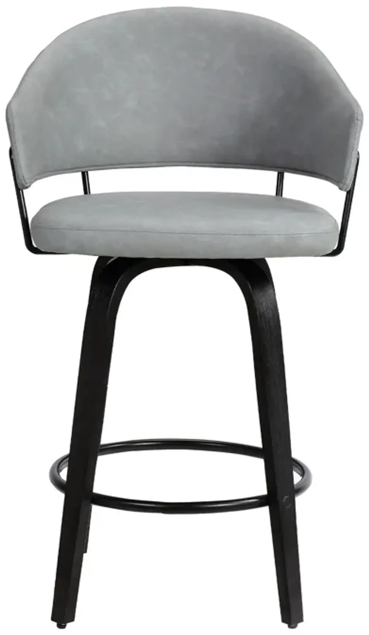 Swivel Low Back, Counter Height Bar Chair - Gray