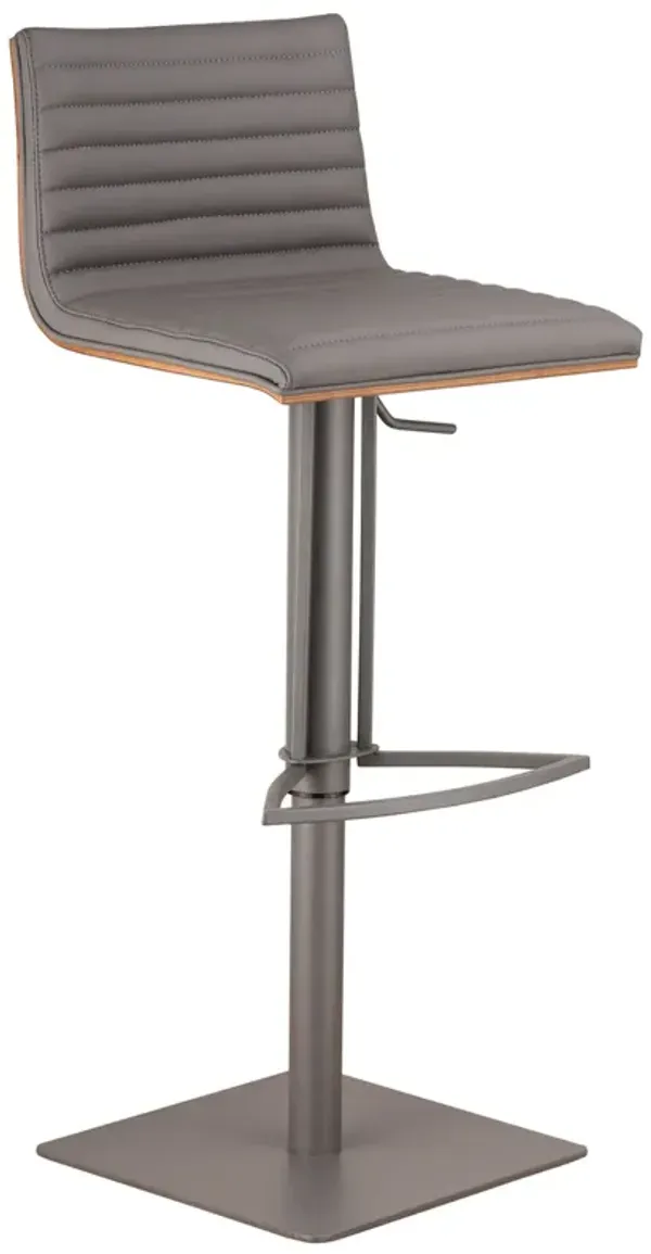 Swivel Low Back Adjustable Height Bar Chair - Gray