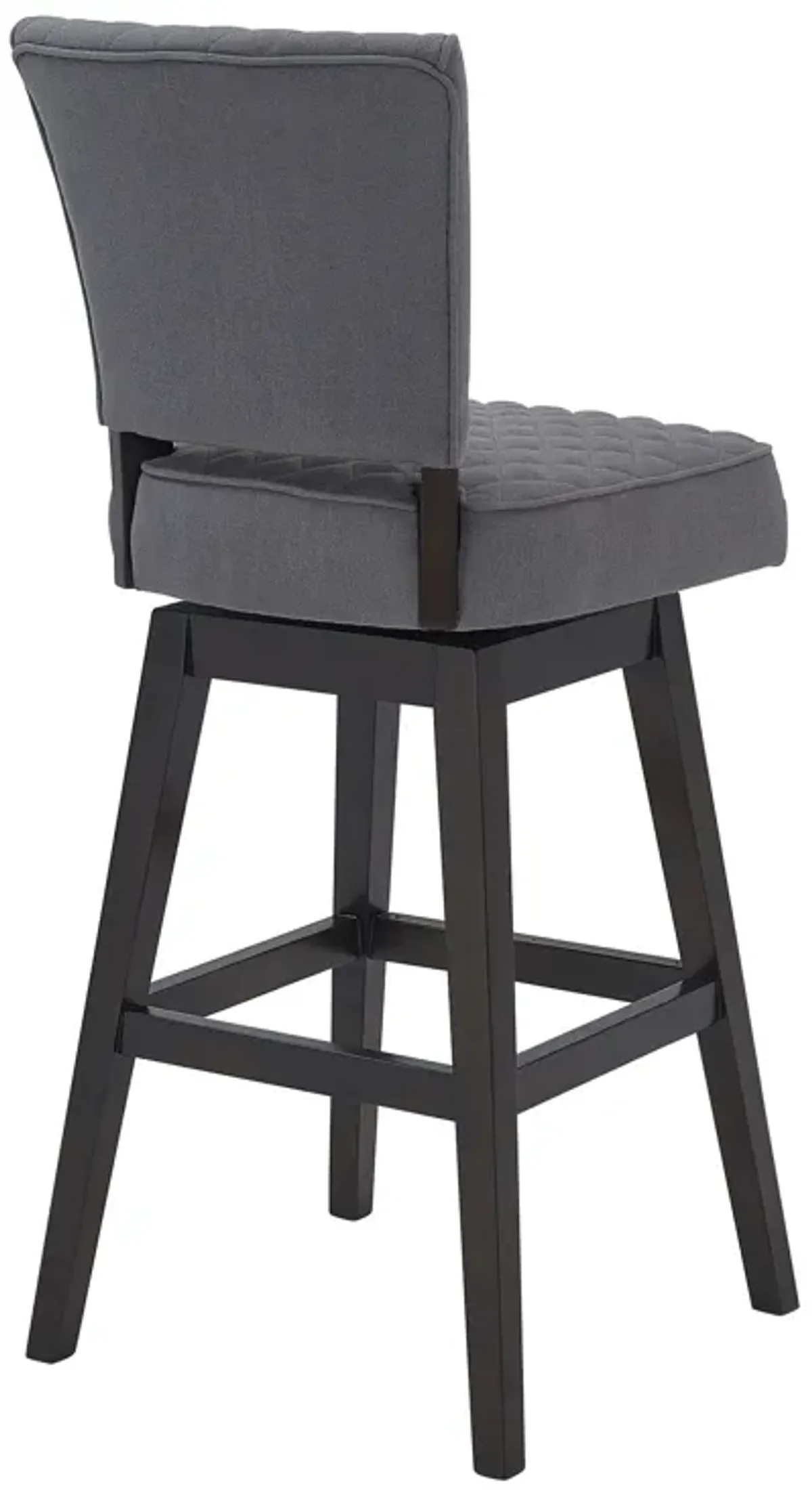 Solid Wood Swivel Counter Height Bar Chair - Gray / Espresso