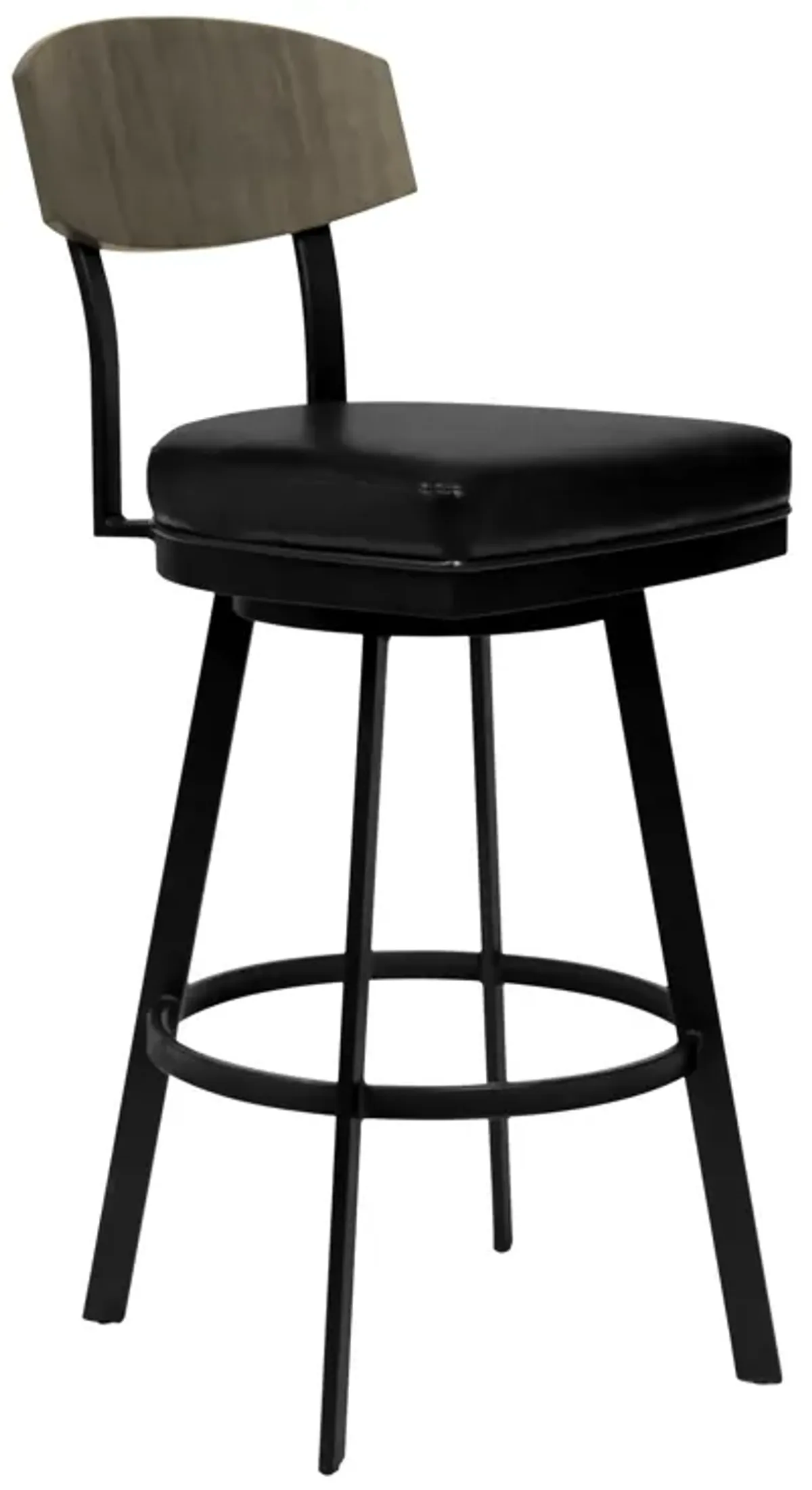 36" Iron Counter Height Bar Chair - Black