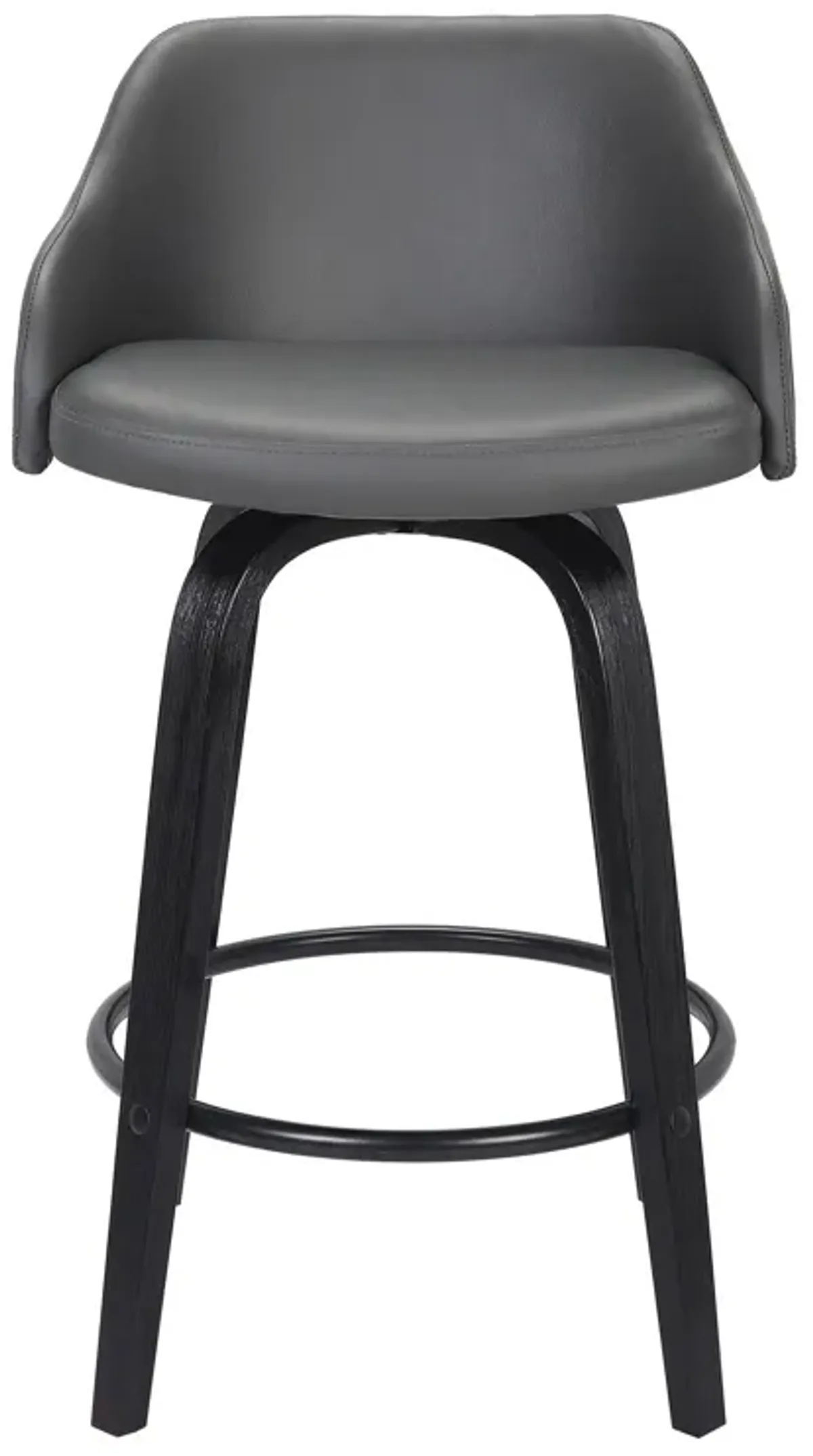 39" Swivel Low Back, Bar Height Bar Chair - Gray