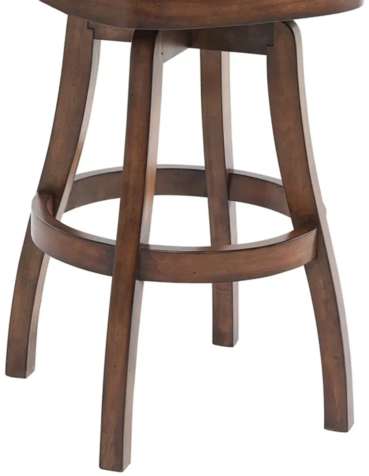 42" Swivel Counter Height Bar Chair - Brown / Chestnut