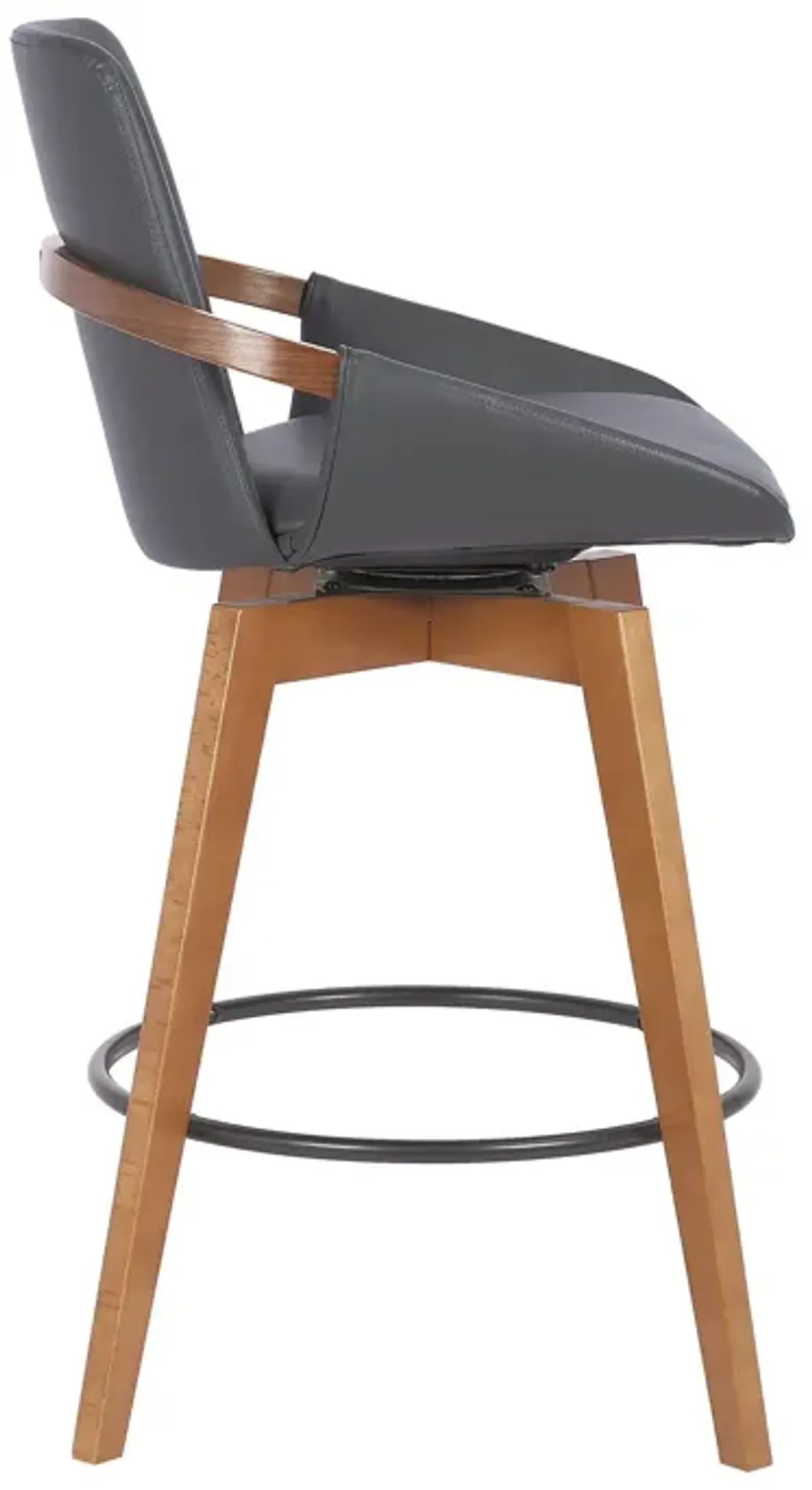 Swivel Counter Height Bar Chair - Gray / Brown