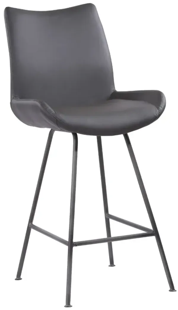 Iron Counter Height Bar Chair - Gray