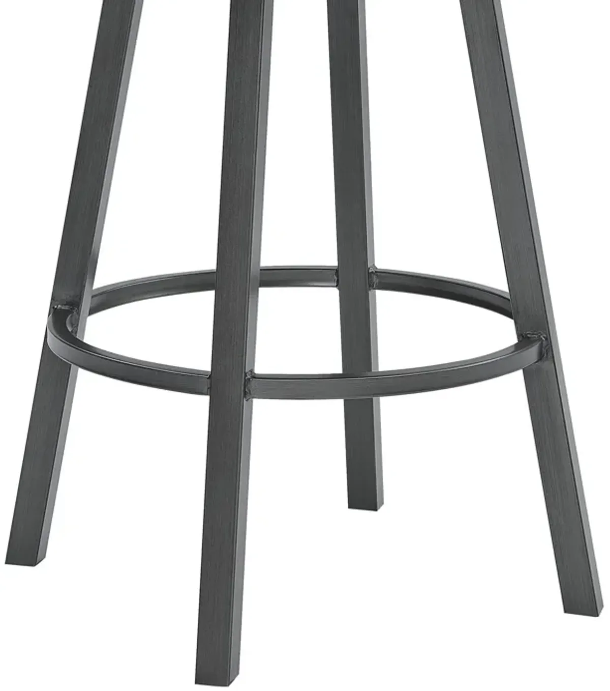 46" Iron Bar Height Bar Chair - Black