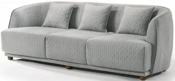 Modern Quilted Sofa - Light Gray