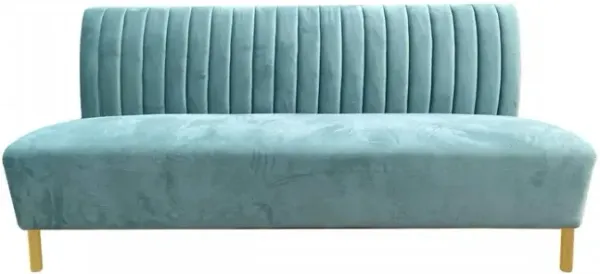 Stylish Fabric Sofa - Light Green / Gold