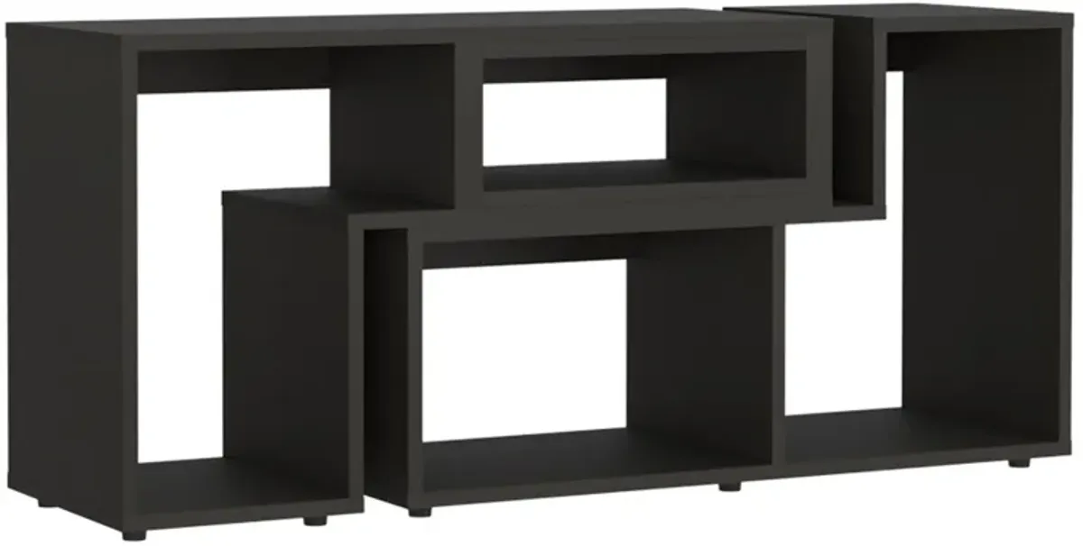 63" Open Shelving TV Stand - Black