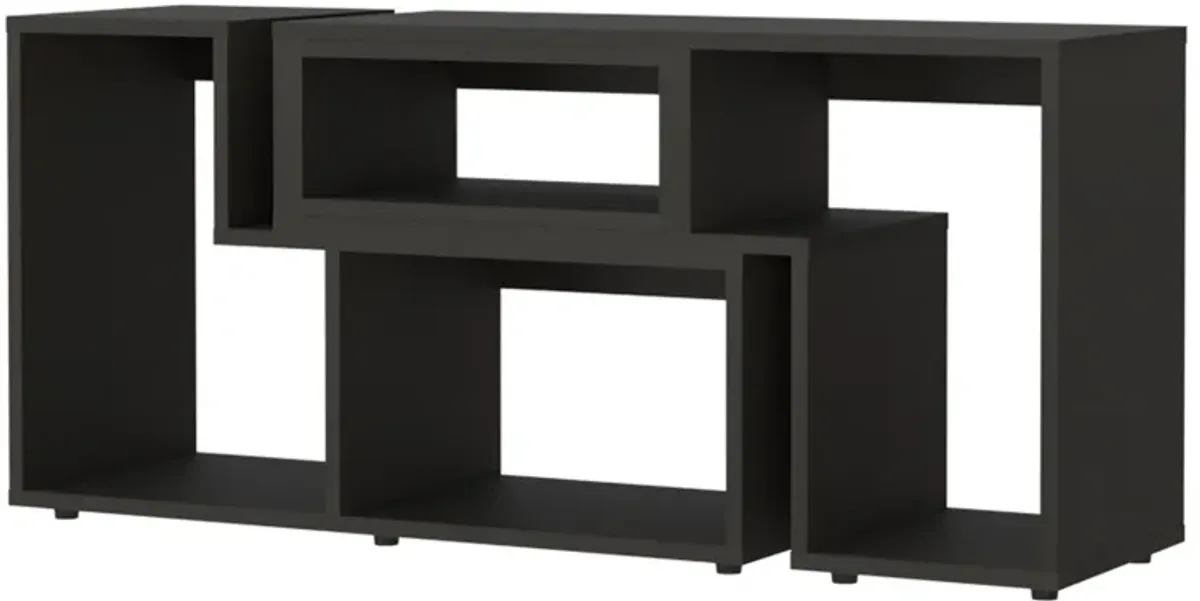 63" Open Shelving TV Stand - Black