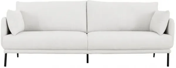 Modern Fabric Sofa - White / Black