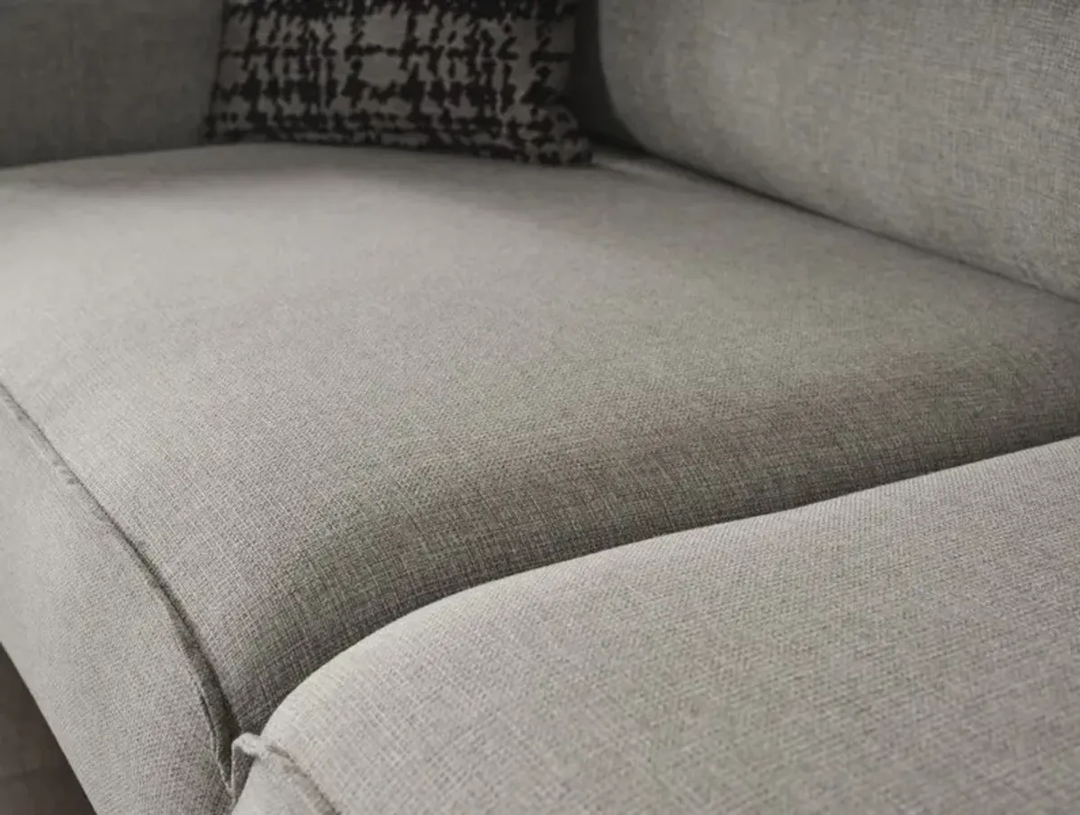 Linen Sleeper Sofa And Toss Pillows With Silver Legs - Linen