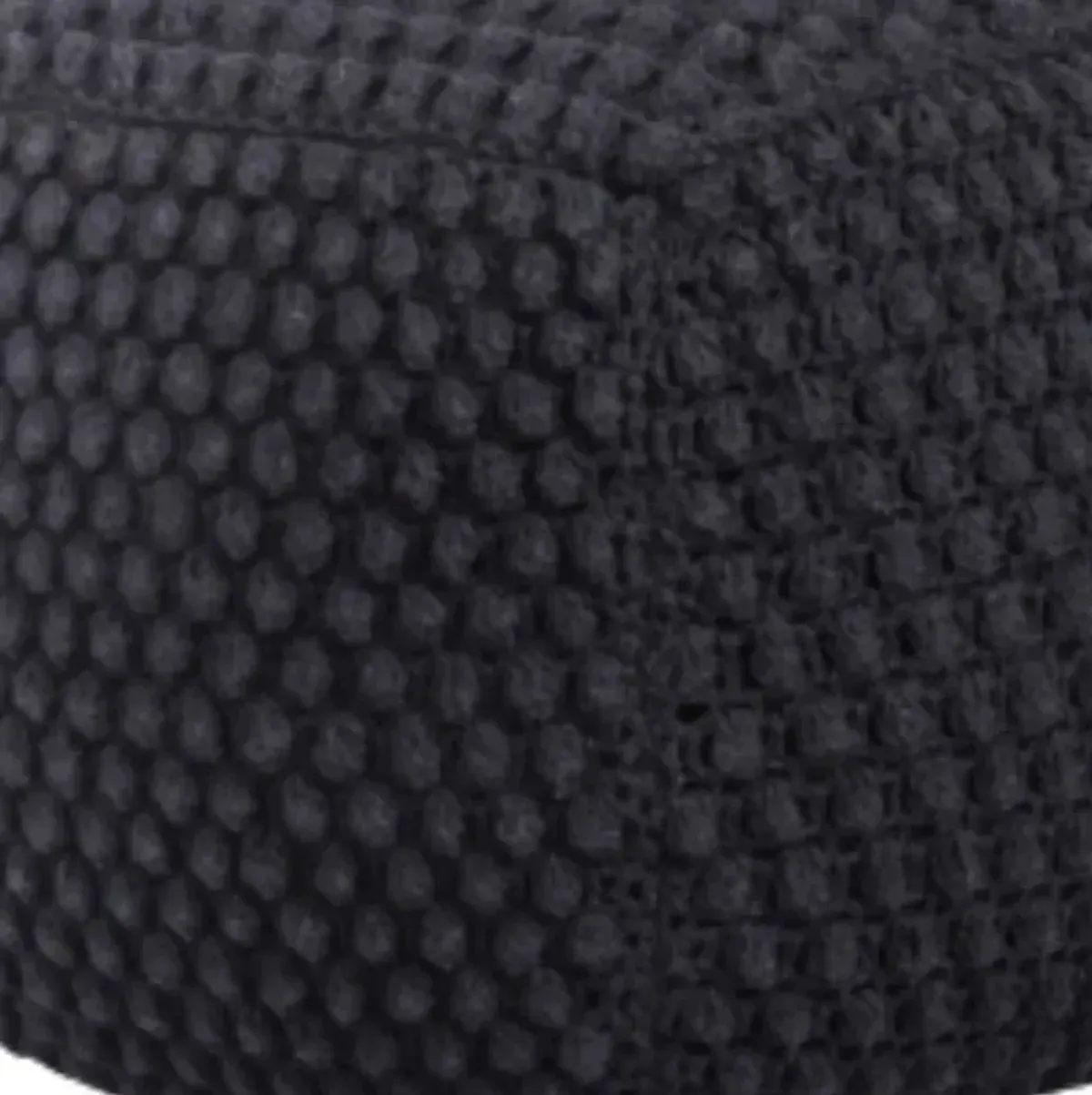 Cotton, Blend Pouf Ottoman - Black