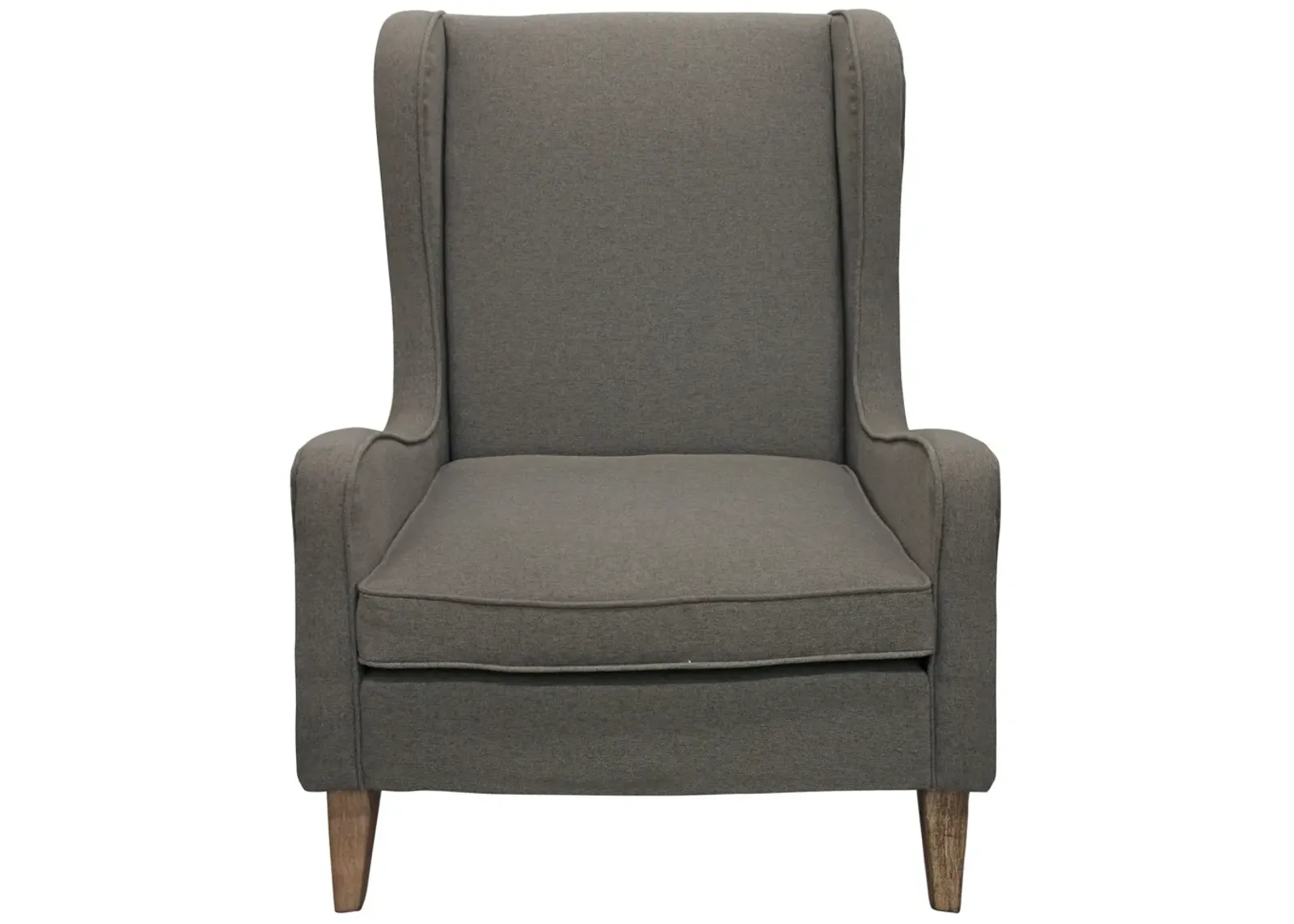 Linen And Natural Solid Color Lounge Chair - Gray