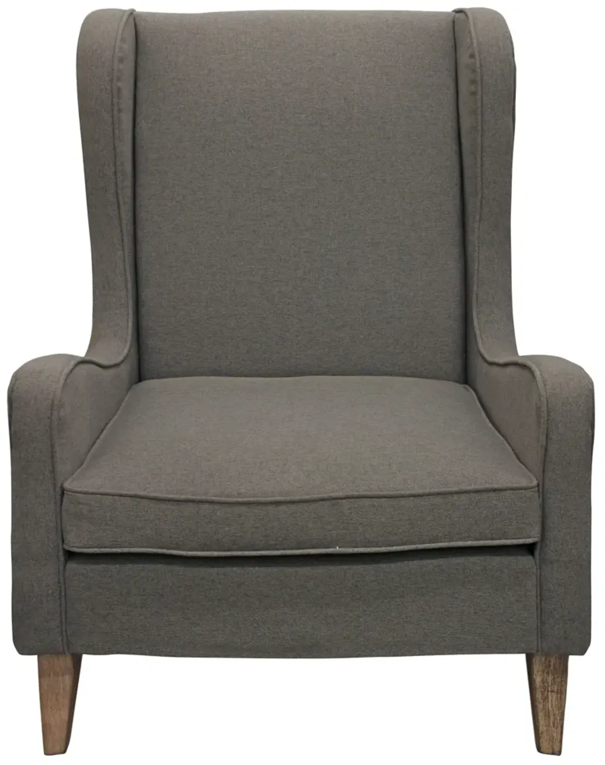 Linen And Natural Solid Color Lounge Chair - Gray