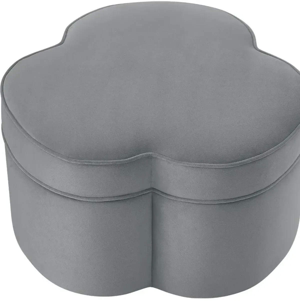 Velvet Specialty Cocktail Ottoman - Gray