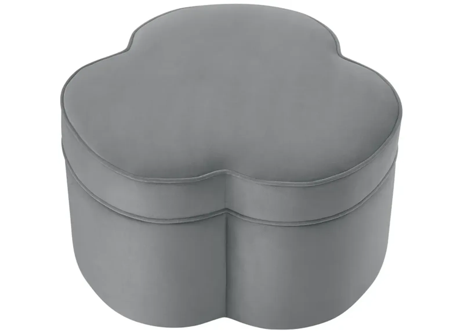 Velvet Specialty Cocktail Ottoman - Gray