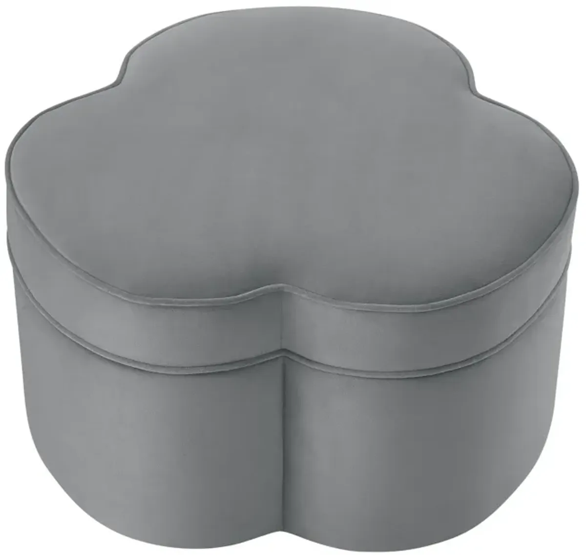 Velvet Specialty Cocktail Ottoman - Gray