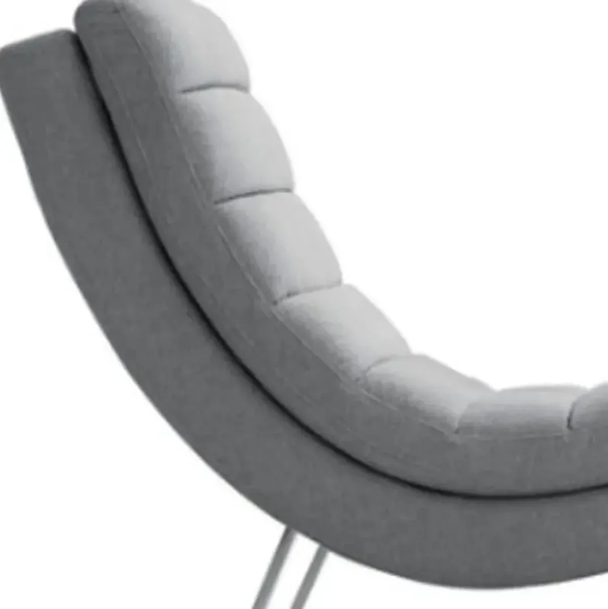 Sofa Chaise With Silver Legs - Gray