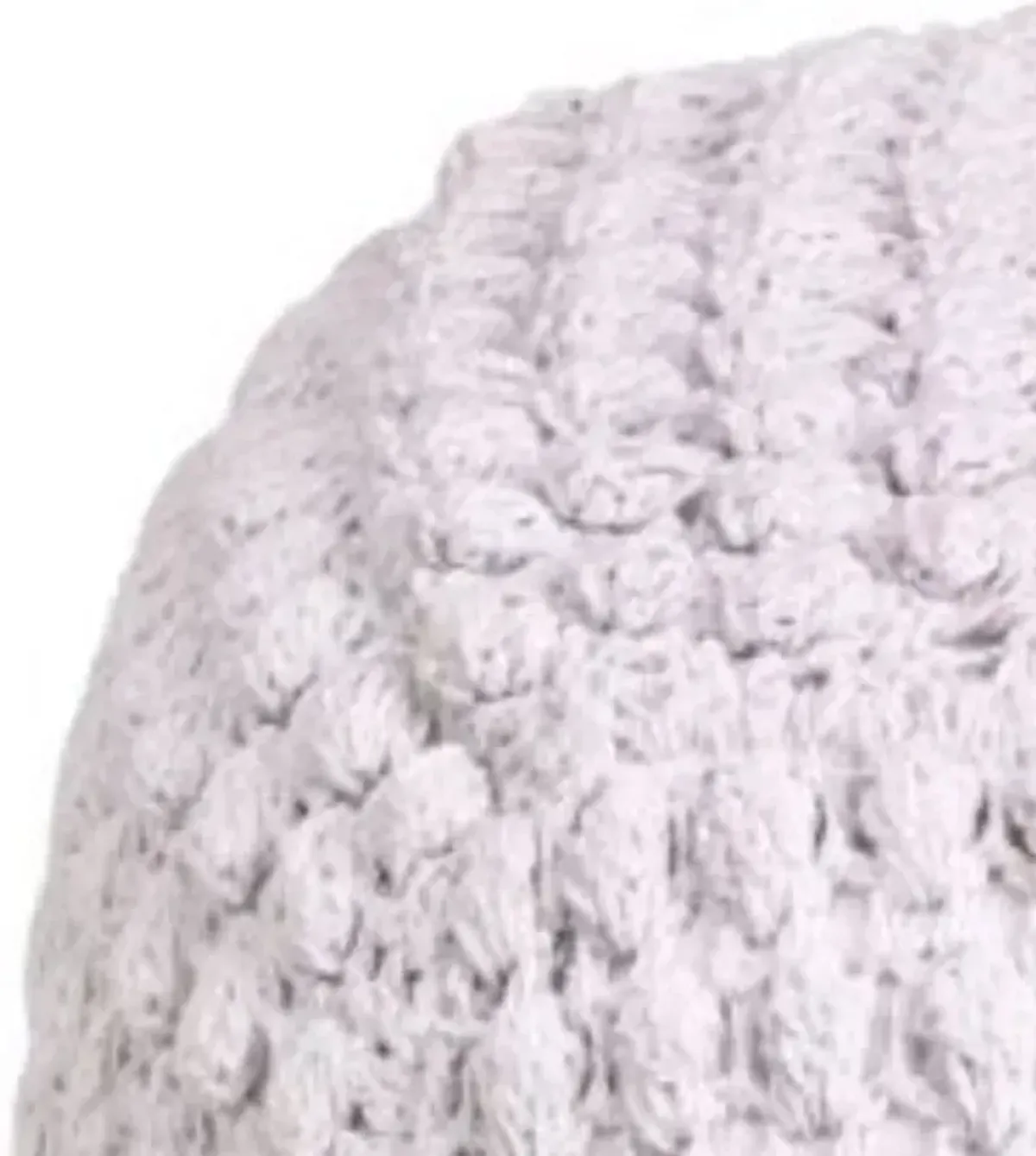 Cotton, Blend Pouf Ottoman - White