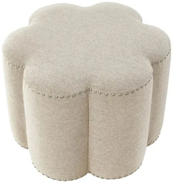 Linen Specialty Ottoman - Beige
