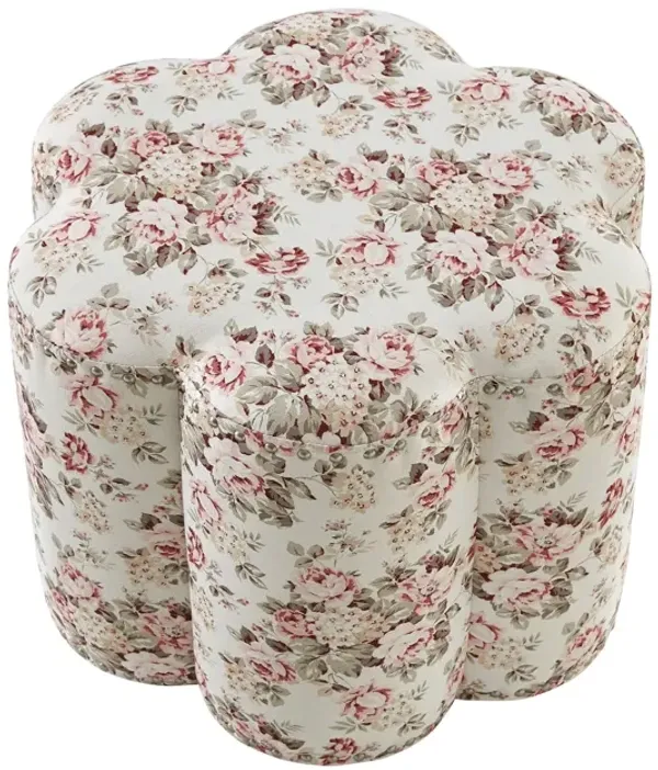 Linen Specialty Ottoman - Ivory