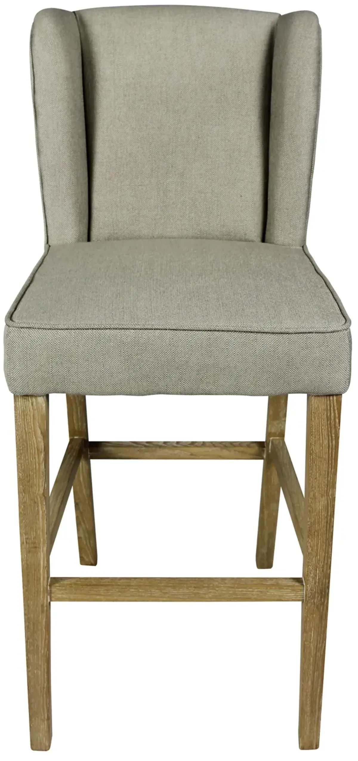 Solid Wood Bar Height Bar Chair - Gray / Brown