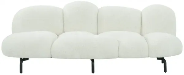 Sherpa Bubble Cushion Sofa - White