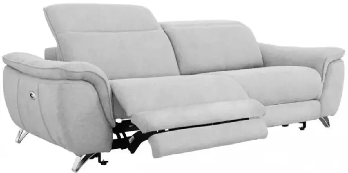 Power Reclining Loveseat - Gray / Silver