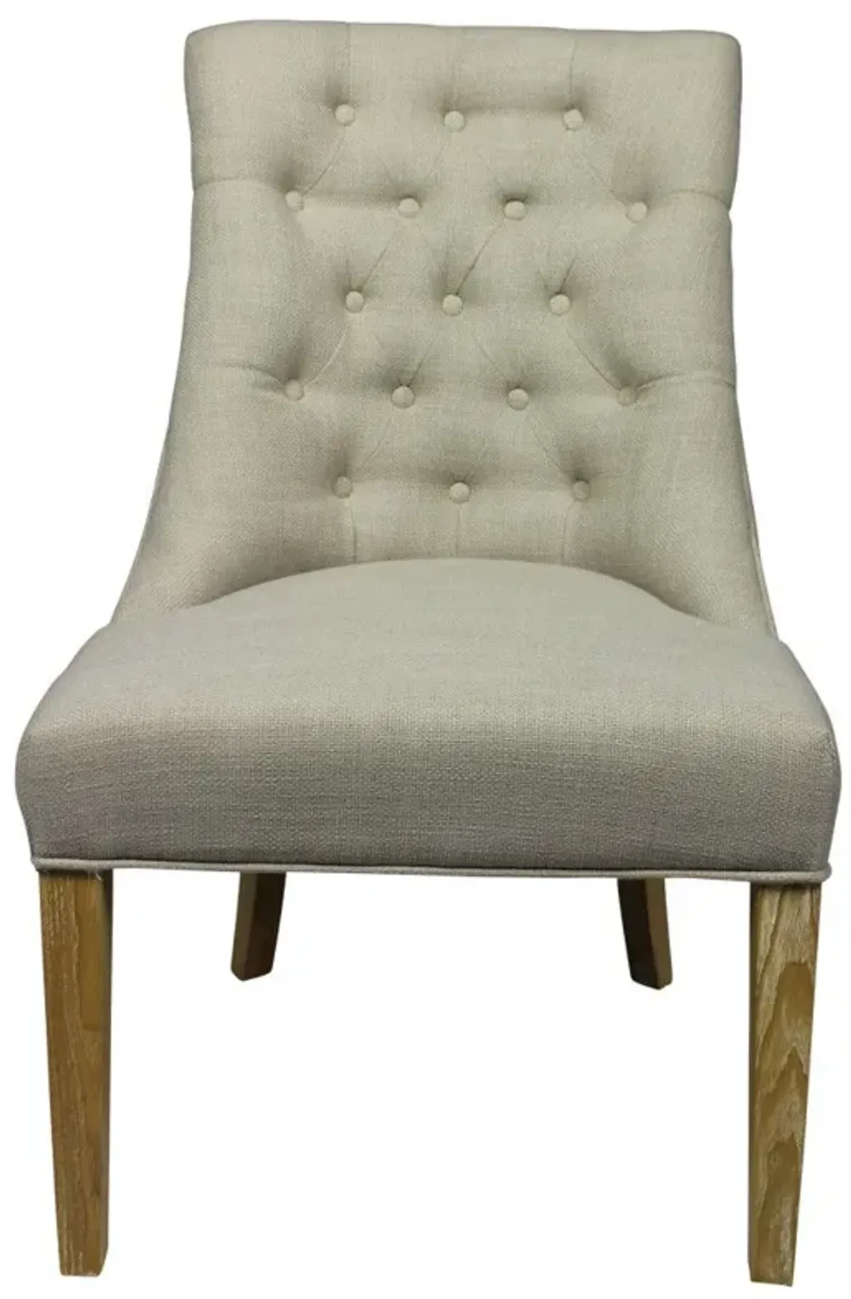 Natural Solid Color Side Chair - Taupe