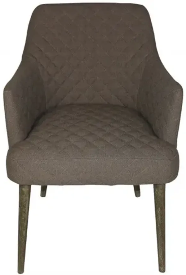 Polyester Blend And Natural Solid Color Side Chair - Gray