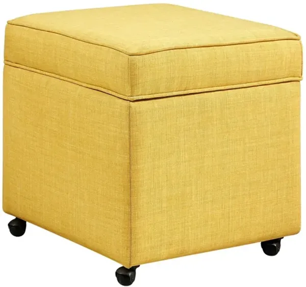 Linen Rolling Striped Storage - Yellow / Black