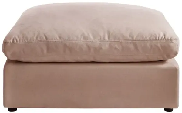 Linen Ottoman - Pink / Black