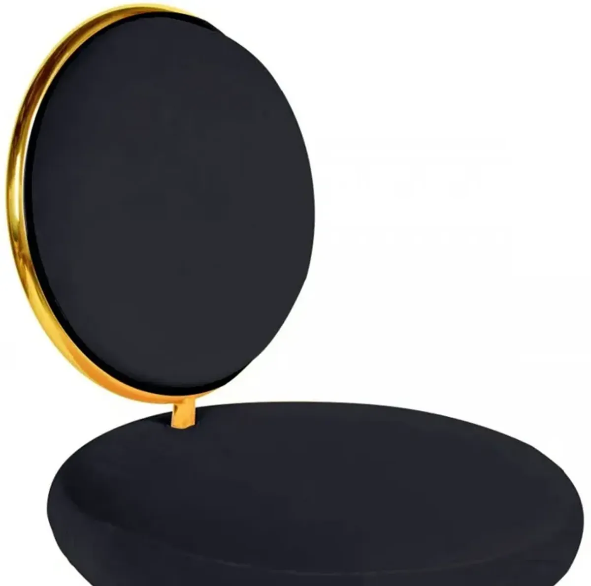 Solid Color Side Chair (Set of 2) - Black / Gold