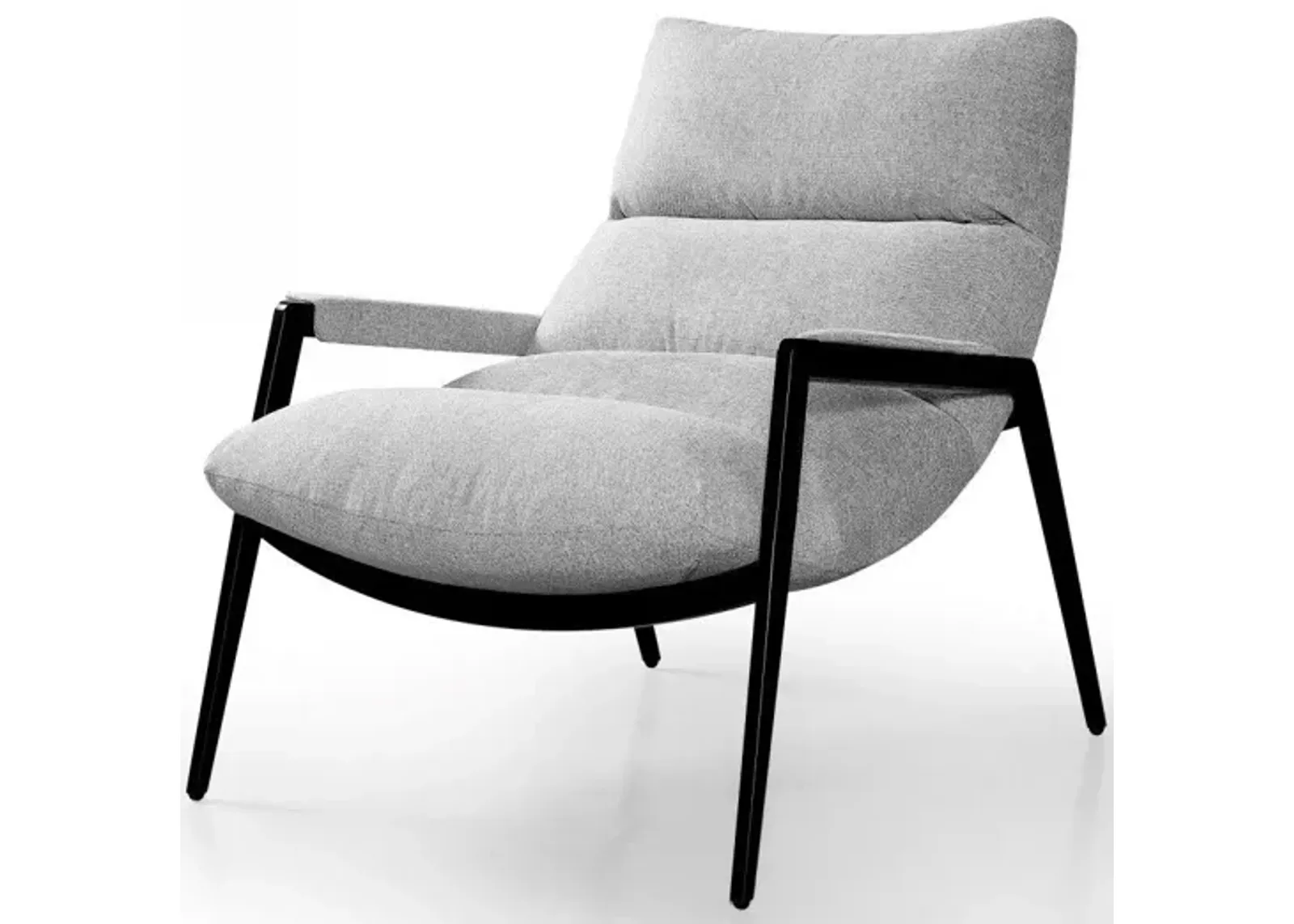 Solid Color Arm Chair - Gray / Black