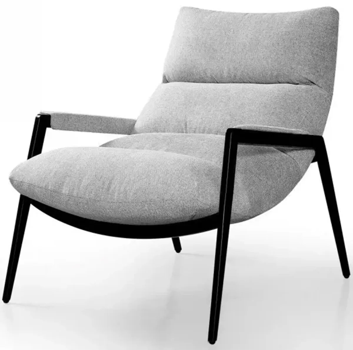 Solid Color Arm Chair - Gray / Black