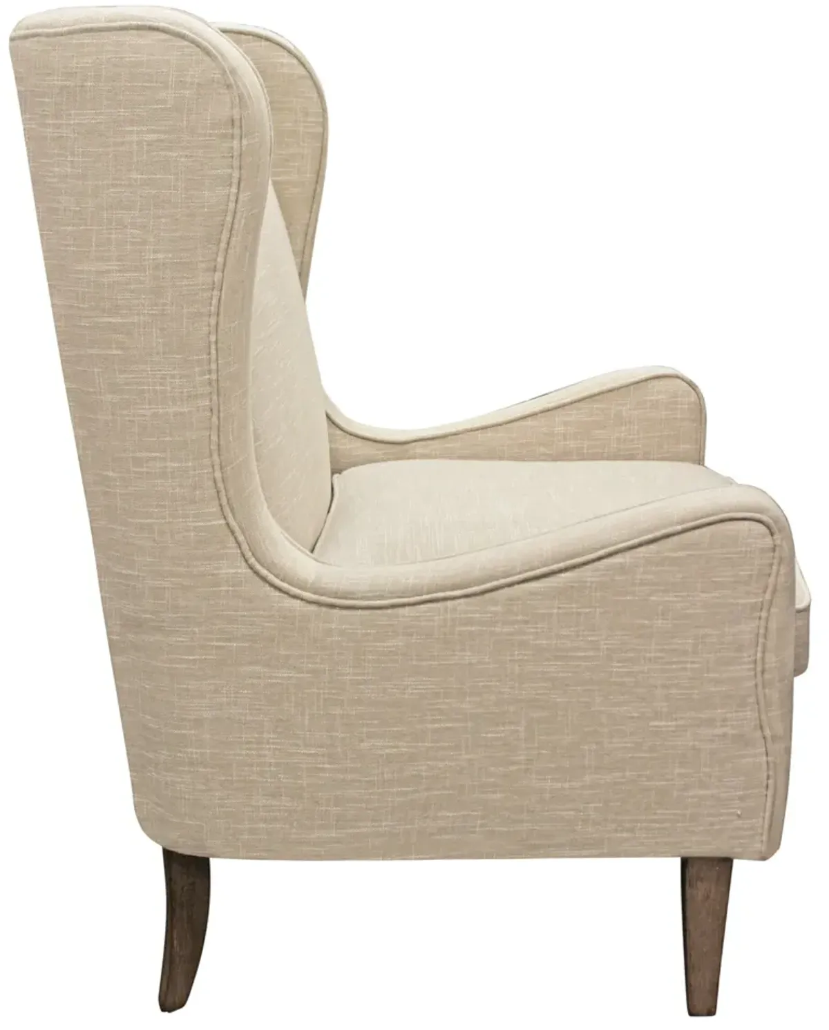 Linen Solid Color Lounge Chair - Natural