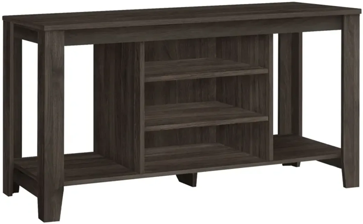 Open Shelving TV Stand - Brown