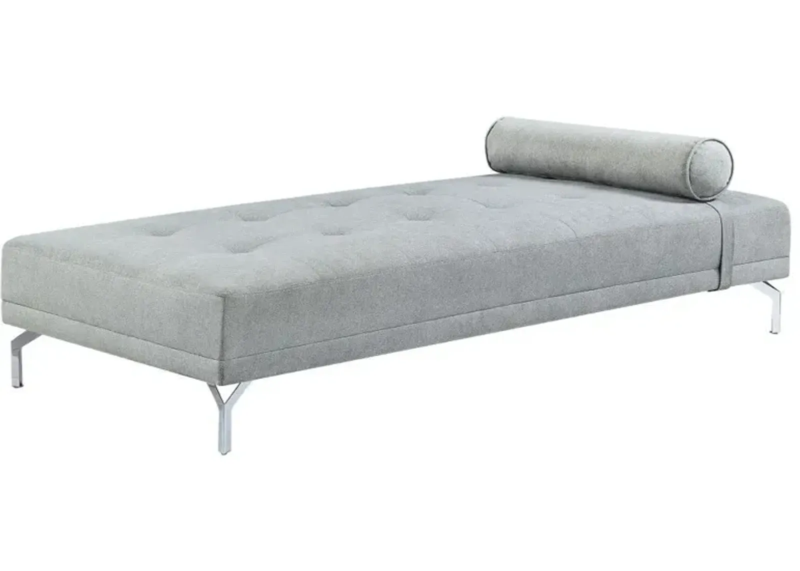 Velvet Sofa And Toss Pillow With Black Legs - Gray