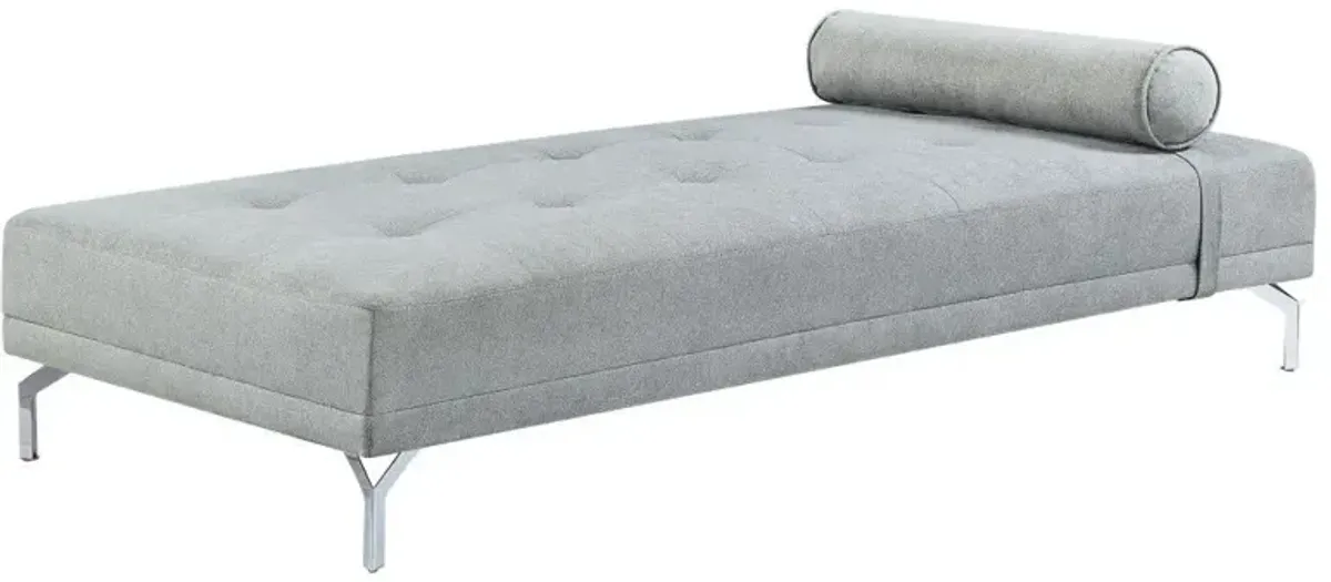 Velvet Sofa And Toss Pillow With Black Legs - Gray